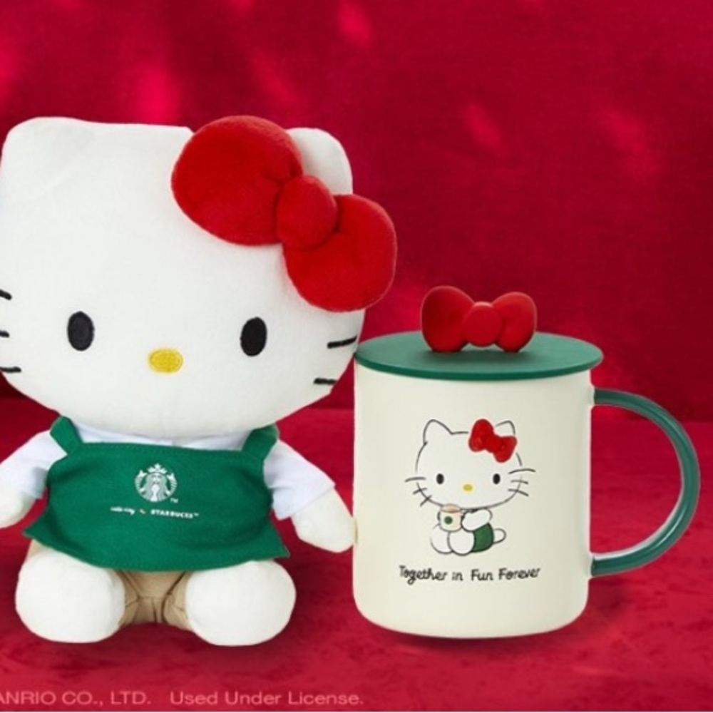 Starbucks 2025 Holiday Sanrio Hello Kitty  Plushy with Mug